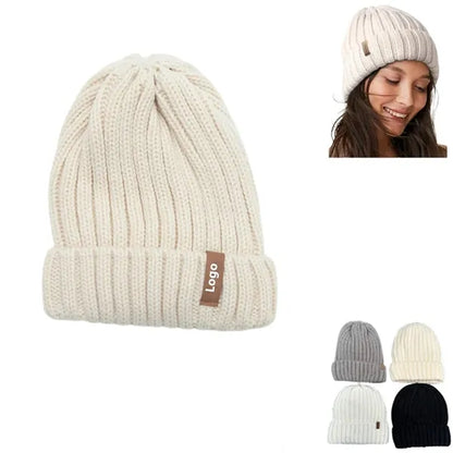 Fleece Lined Beanie Knit Chunky Winter Hats