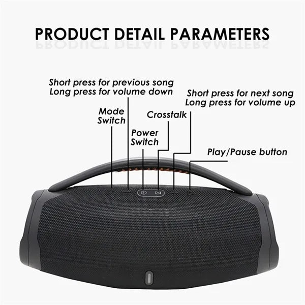 Outdoor party portable waterproof wireless bluetooth speaker