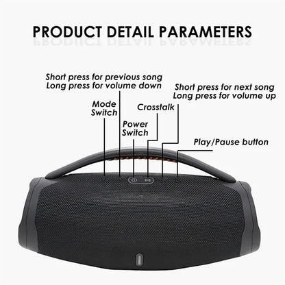 Outdoor party portable waterproof wireless bluetooth speaker