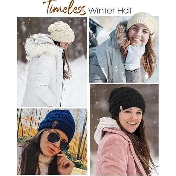 Slouchy Warm Knit Beanie Winter Hats for Women