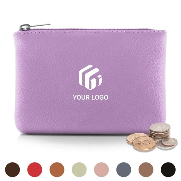 Portable minimalist small zipper pouch coin purse holder