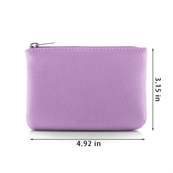 Portable minimalist small zipper pouch coin purse holder