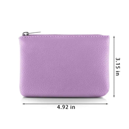 Portable minimalist small zipper pouch coin purse holder