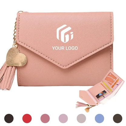 Slim credit card holder coin purse clutch trifold wallet