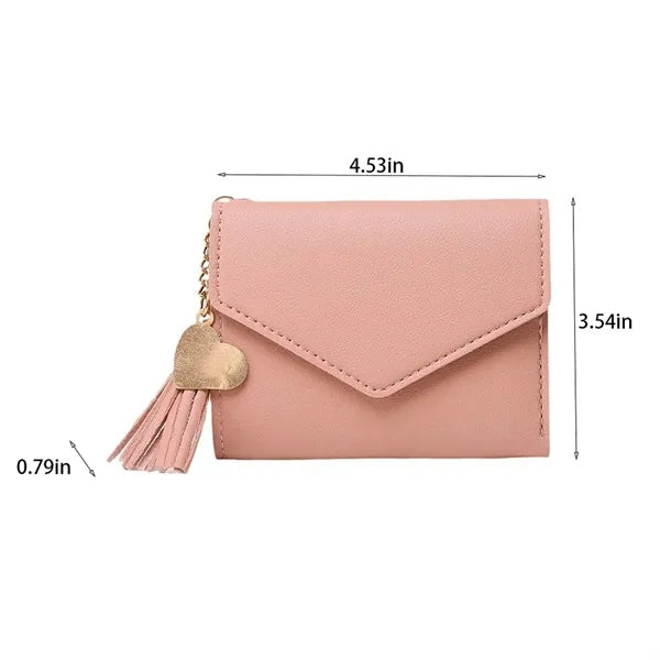 Slim credit card holder coin purse clutch trifold wallet