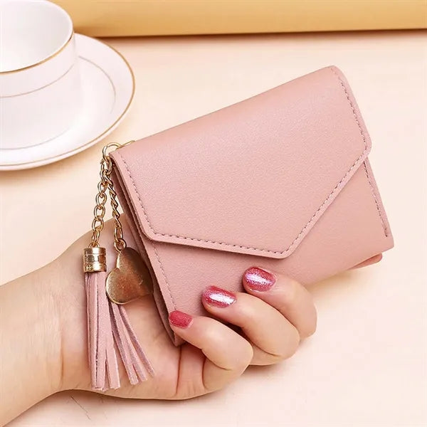 Slim credit card holder coin purse clutch trifold wallet