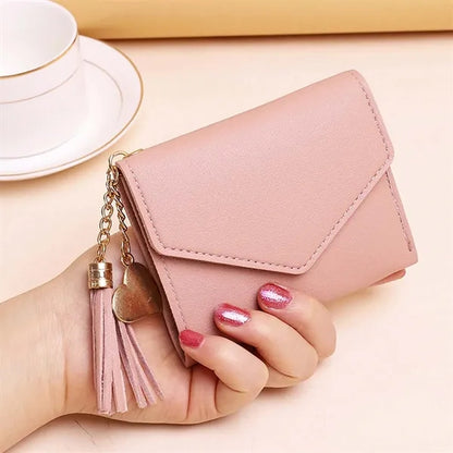 Slim credit card holder coin purse clutch trifold wallet