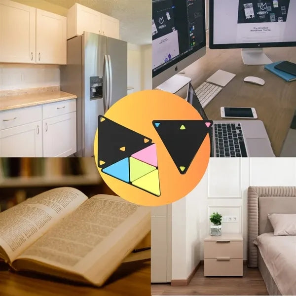 Portable office colorful triangle-shaped sticky note set