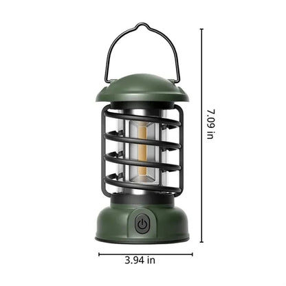 Outdoor portable rechargeable  vintage camping lantern