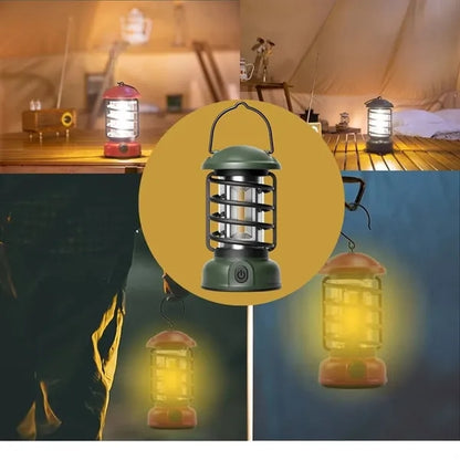 Outdoor portable rechargeable  vintage camping lantern