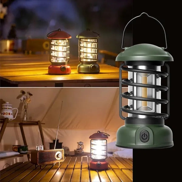 Outdoor portable rechargeable  vintage camping lantern