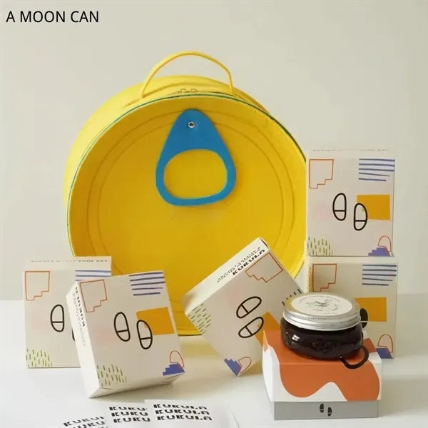 Creative can shaped portable gift box storage felt bag