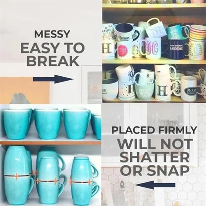Stackable Mug Organizer for Cabinet Storage