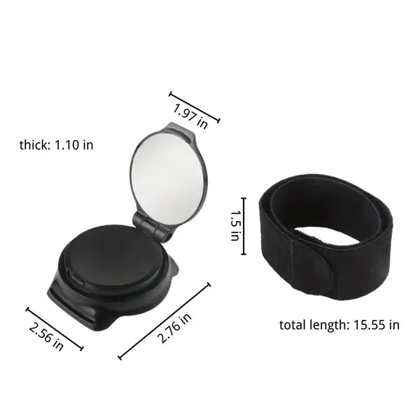 Portable travel essential cycling wristband bike mirror