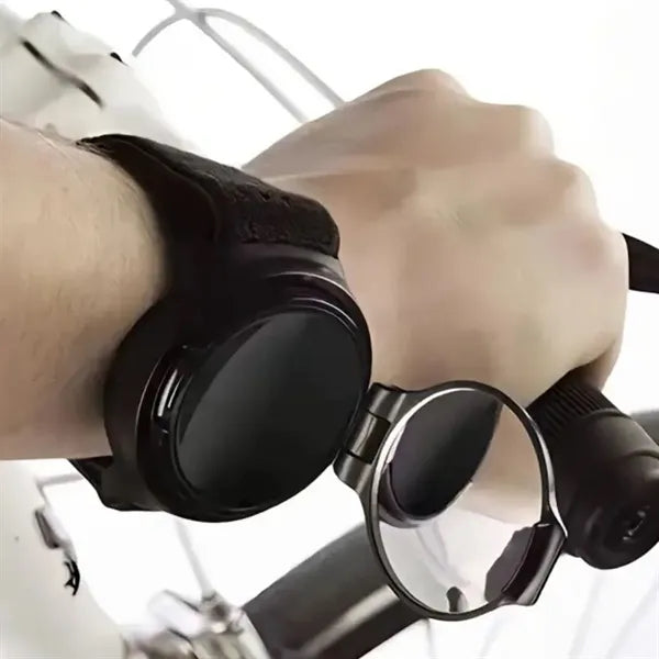 Portable travel essential cycling wristband bike mirror