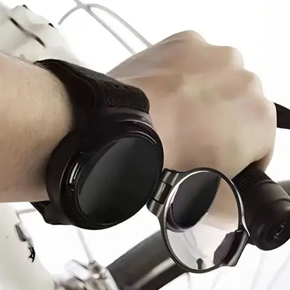 Portable travel essential cycling wristband bike mirror