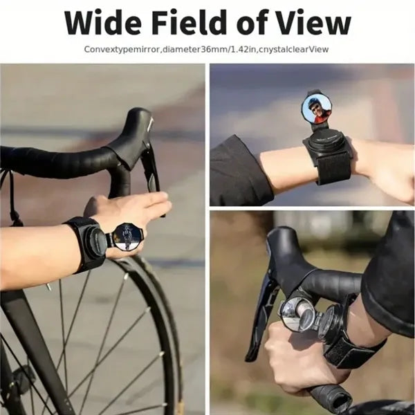 Portable travel essential cycling wristband bike mirror