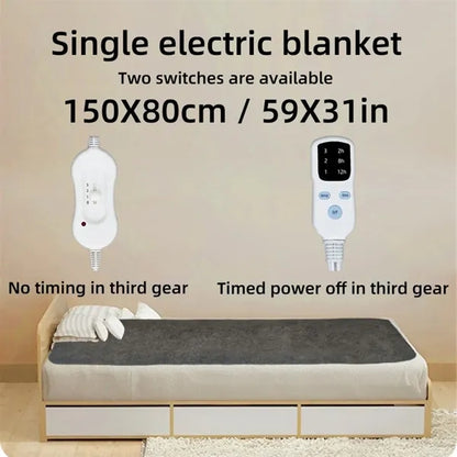 Winter cozy soft warm single electric heated blanket throw