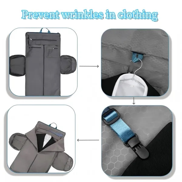 Multi-pocket large capacity travel luggage suit duffle bag