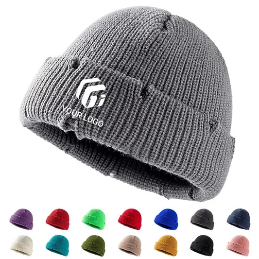 Stylish unisex hip hop skull cap winter knitted beanie