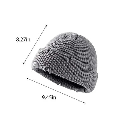 Stylish unisex hip hop skull cap winter knitted beanie