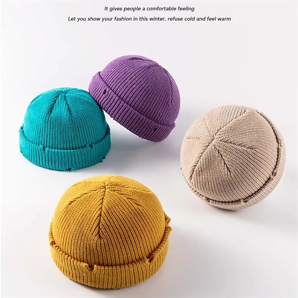 Stylish unisex hip hop skull cap winter knitted beanie
