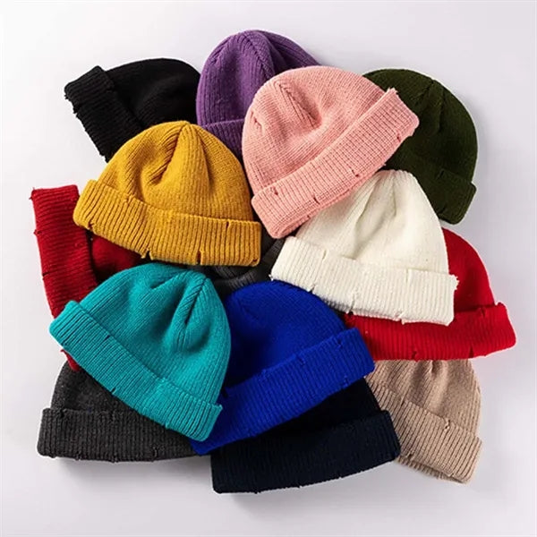 Stylish unisex hip hop skull cap winter knitted beanie