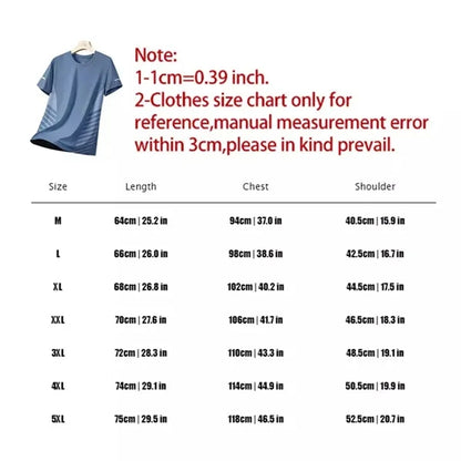 Men Casual O Neck Quick Dry Short Sleeve