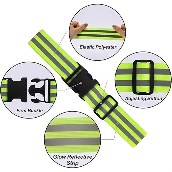Reflective Elastic Safety Sash Running Gear Belt