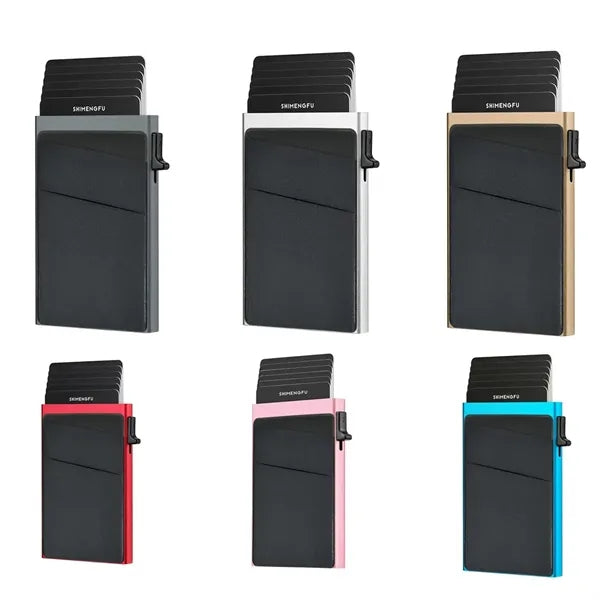Slim RFID Blocking Wallet Pop Up Card Holder