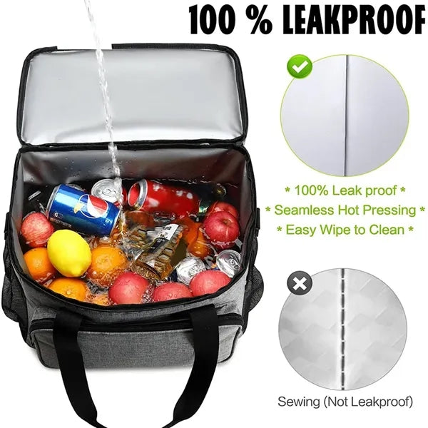 Double Deck Leakproof Insulated Cooler Bag