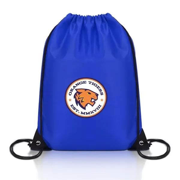 Polyester Drawstring Backpack w/ Custom Logo