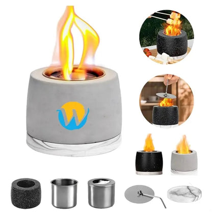 Concrete Tabletop Fire Pit Fireplace Bowl