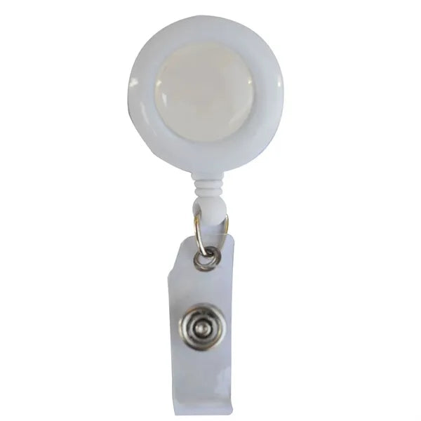 Circular Badge Reel w/ Bulldog Clip