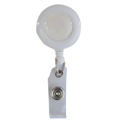 Circular Badge Reel w/ Bulldog Clip
