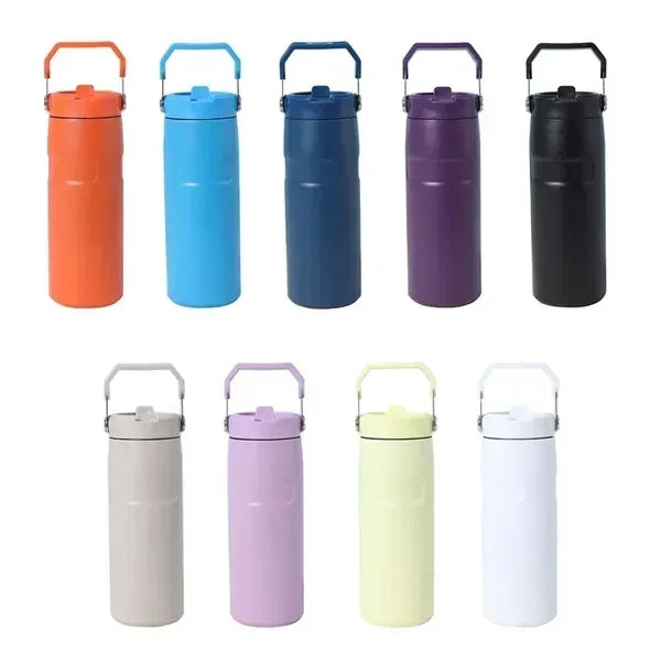 16oz Stainless Steel Bottle with Build-in Straw