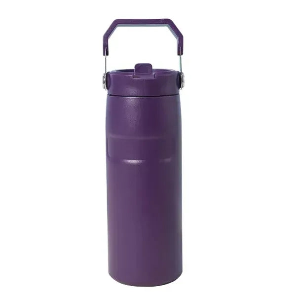 16oz Stainless Steel Bottle with Build-in Straw