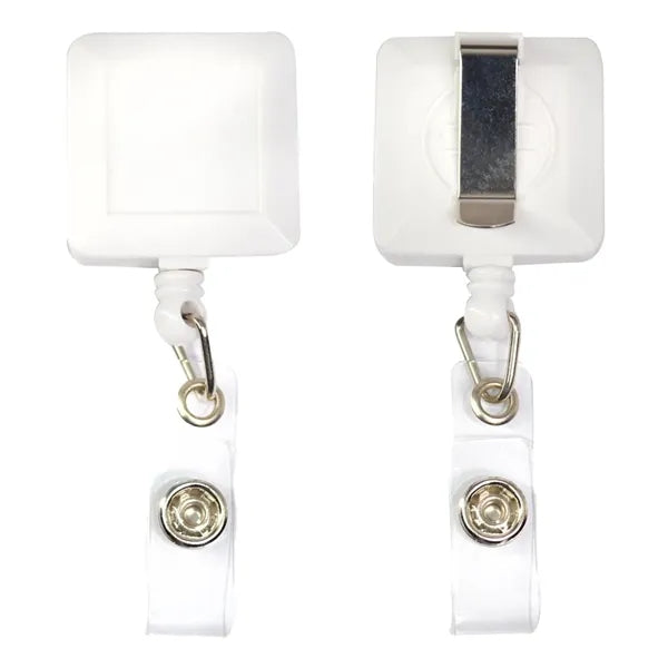 Square Badge Reel w/ Belt Clip