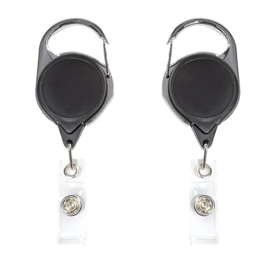 Circular Badge Reel w/ Carabiner & 2-Side Logo (No Twist)