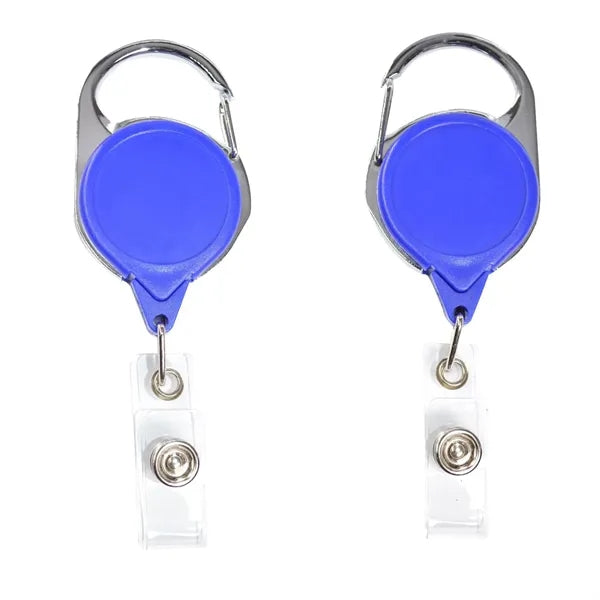 Circular Badge Reel w/ Carabiner & 2-Side Logo (No Twist)