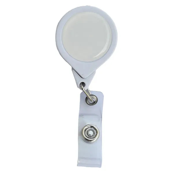 Teardrop Badge Reel w/ Bulldog Clip (No Twist)
