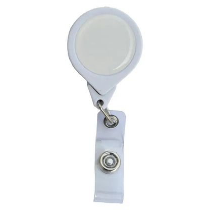 Teardrop Badge Reel w/ Bulldog Clip (No Twist)
