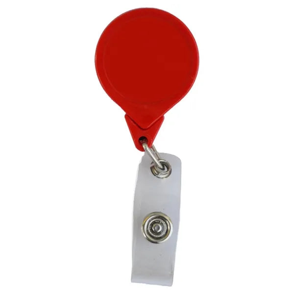 Teardrop Badge Reel w/ Bulldog Clip (No Twist)
