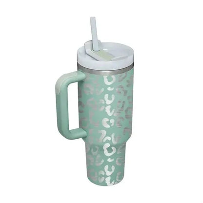 40OZ Stainless Steel Vacuum Insulated Tumbler with Lid and S