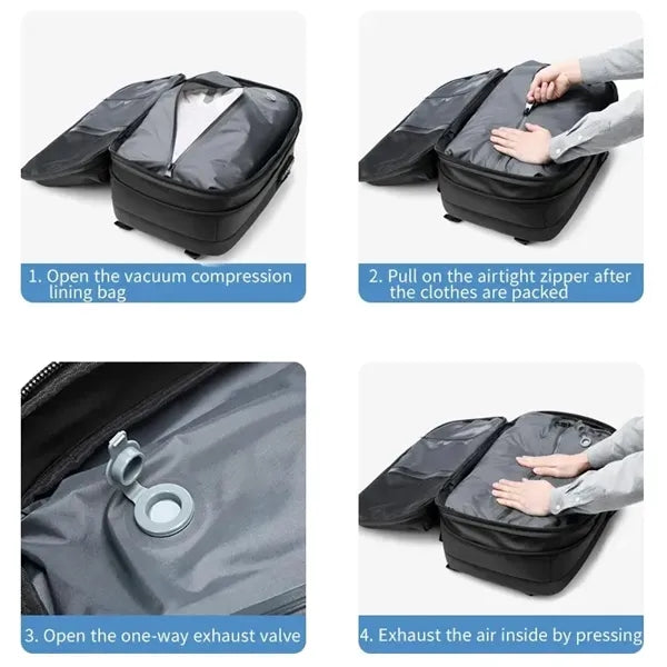 Expandable Air Vacuum Travel Backpack