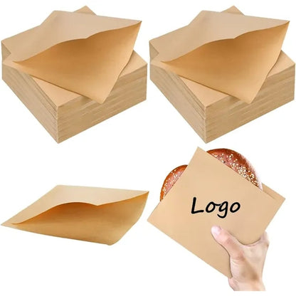 Deli Paper Greaseproof Double Open Sandwich Wrapper Holder