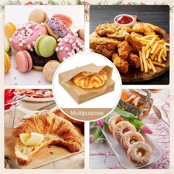 Deli Paper Greaseproof Double Open Sandwich Wrapper Holder