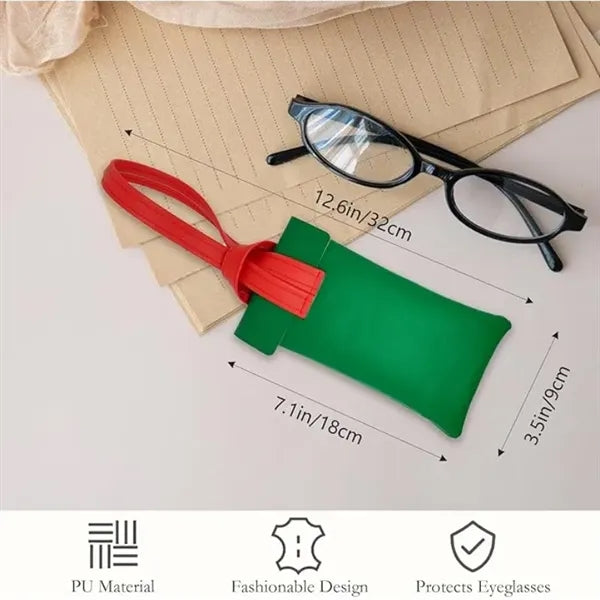 Soft Leather Eyewear Pouch Unisex Sunglasses Organizer