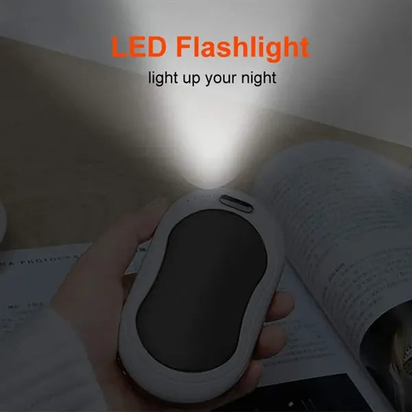 Rechargeable Hand Warmer Power Bank with LED Light