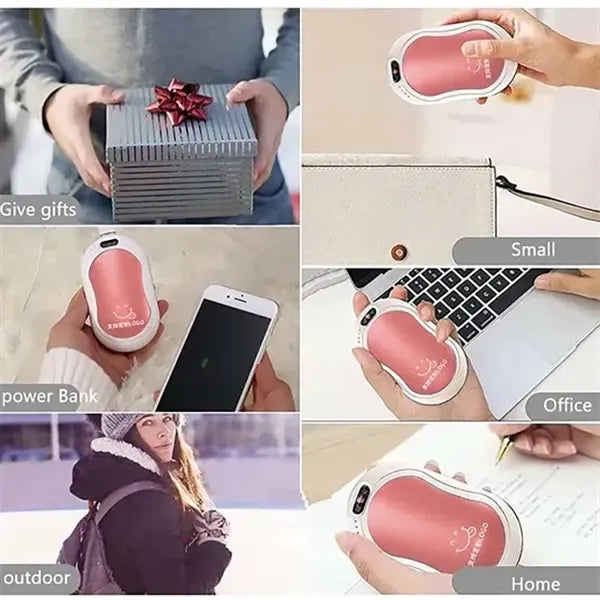 Rechargeable Hand Warmer Power Bank with LED Light